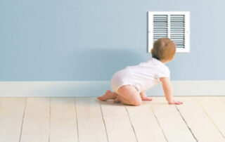 indoor air quality baby crawling