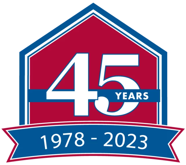 The Hayes Company 45 year anniversary logo (1978 - 2023).