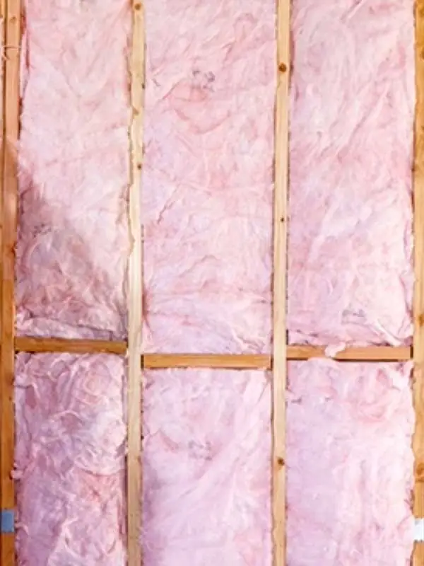 Pink fiberglass batts insulation