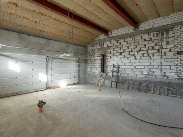 Insulated garage in home