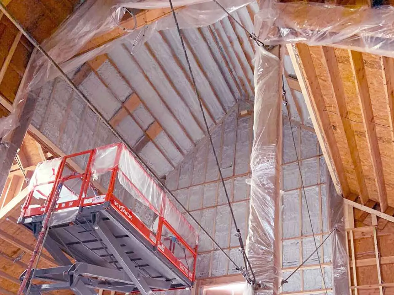 5 Closed Cell in Barndominium Beams Protected Plastic