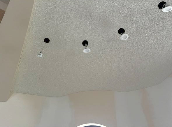 Sonaspray acoustical insulation on ceiling at St. Marks Catholic Church.